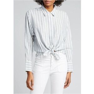 Frame 100% Linen Women’s Tie Up Shirt SZ M EUC